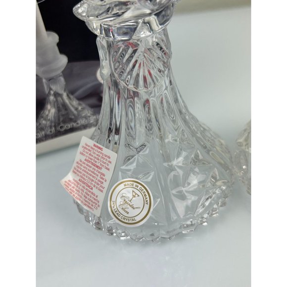 Vintage Anna Hutte Bleikristall Dorsette Crystal Pair of Candlesticks, Germany - Picture 7 of 15
